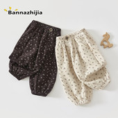 灯笼裤 女宝宝法系风碎花春秋休闲裤 儿童小童休闲宽松卫裤 长裤 童裤