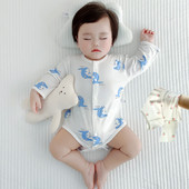 新生儿莫代尔夏宝宝薄款 三角哈衣包庇衣婴儿衣服 空调服和尚服长袖