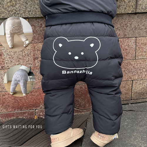 婴儿羽绒裤冬季加厚保暖防风防水