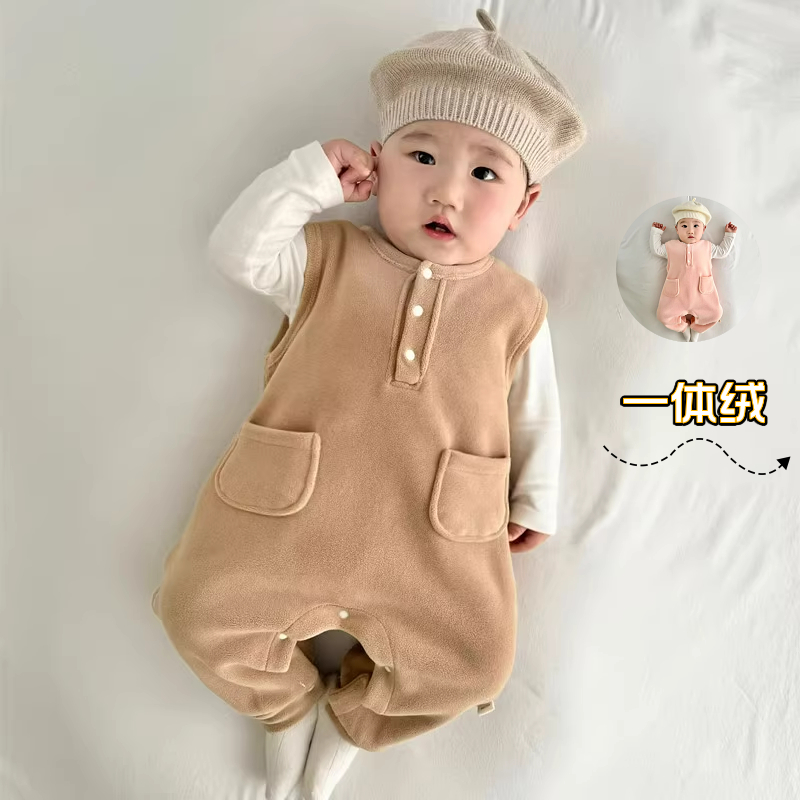 早春班纳之家婴儿加绒连体衣