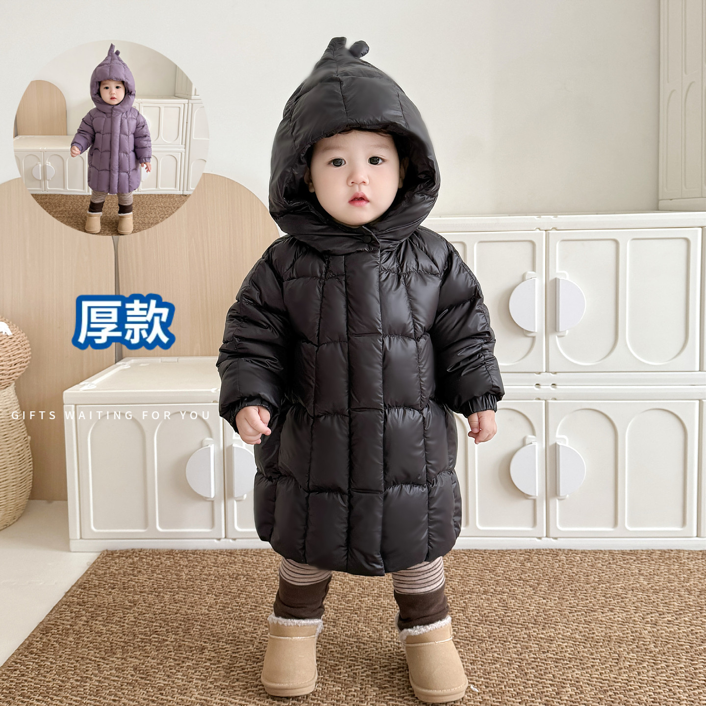 儿童冬季加厚款羽绒服中外套宝宝一件过冬90白鸭绒衣服羽绒服外套,童装/婴儿装/亲子装,羽绒服,淘宝优惠券,粉丝福利购,淘宝优惠卷