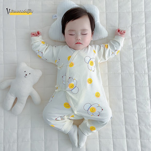 清仓新生儿纯棉婴儿无骨连体衣宝宝蝴蝶衣婴幼儿爬服连身衣四季 款