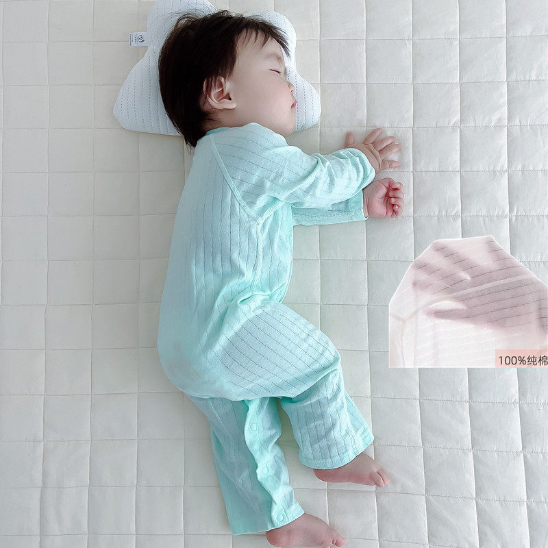 新生儿夏季婴儿衣服纯棉无骨网眼长袖爬服连体衣空调服宝宝连身衣,童装/婴儿装/亲子装,连身衣/爬服/哈衣,淘宝优惠券,粉丝福利购,淘宝优惠卷