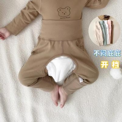 班纳之家宝宝秋冬季保暖开档秋裤