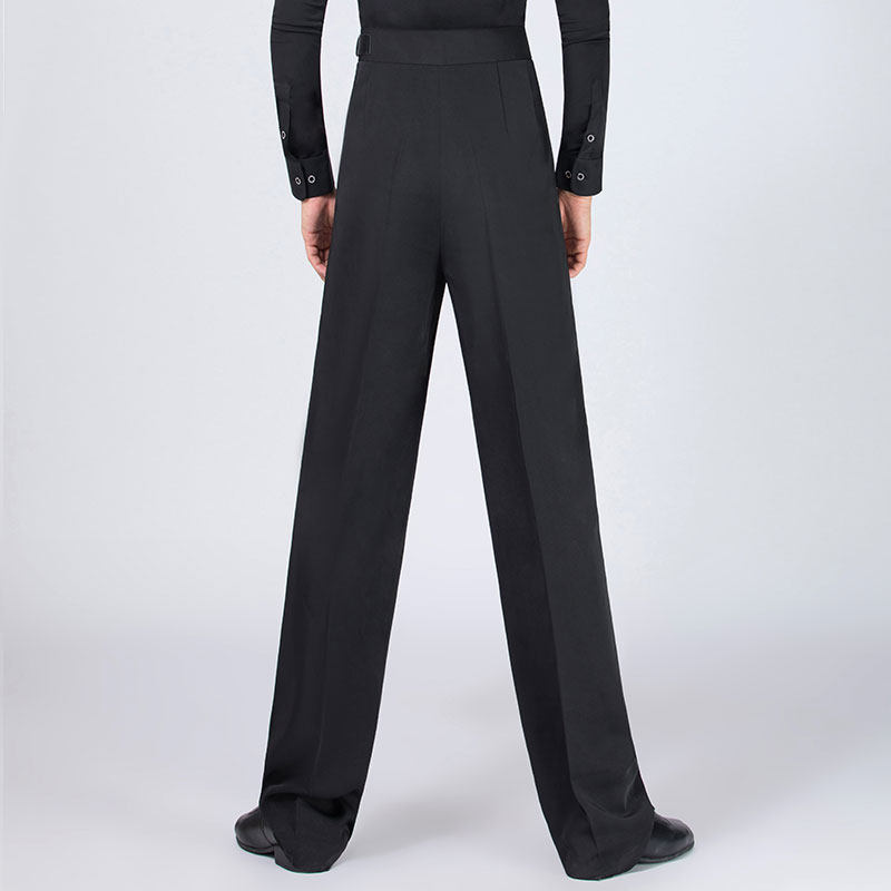 摩登舞裤子新款男士裤舞裤成人高档黑色直筒跳舞长裤专业拉丁舞裤