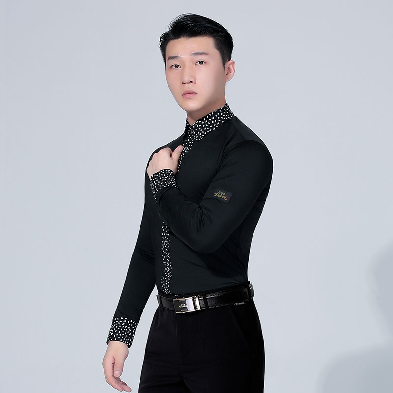 摩登舞国标舞丹宝罗男士高档衬衣