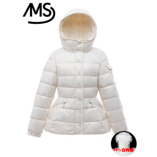 90白鸭绒保暖亮面外套 新款 小蛮腰亮面修身 收腰羽绒服女2025年冬季