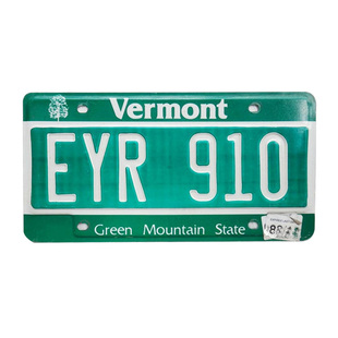 定制美国佛蒙特州亖品模型车牌玩具车牌照号码3D金属字RC攀爬越野