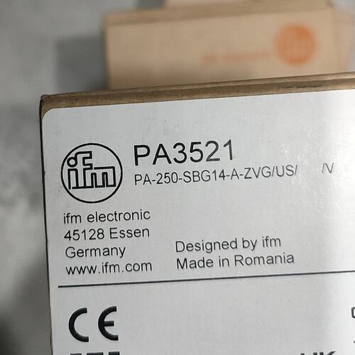 议价IFM PA3521 PA-250-SBG14-A-ZVG/US/ /V 插头E11252