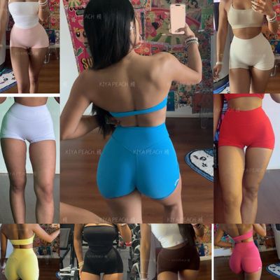 KIYA PEACH 顾ONER九色短裤女高弹速干裸感紧身蜜桃臀健身三分裤