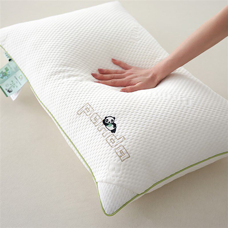 竹炭纤维抑菌柔软枕头羽丝护颈椎助睡眠枕芯颈椎专用家用一对拍二