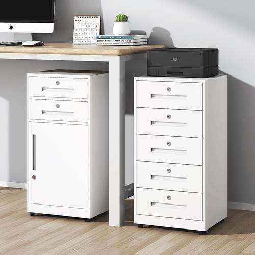 矮柜桌下文件柜资料柜办公室收纳柜收纳柜带抽屉带锁铁皮柜小柜子