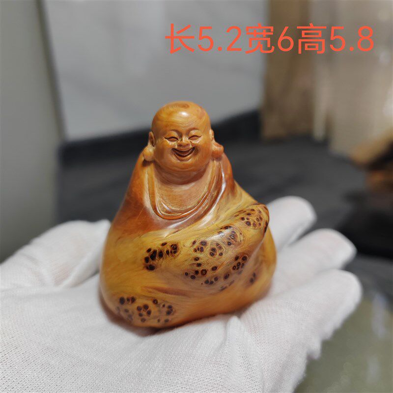 包邮太行崖柏木雕手把件瘤疤弥勒寿星达摩原木根雕客厅摆件工艺品