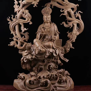 精选木雕定制定做人物动物花鸟神像来料加工手工木头雕刻浮雕作品