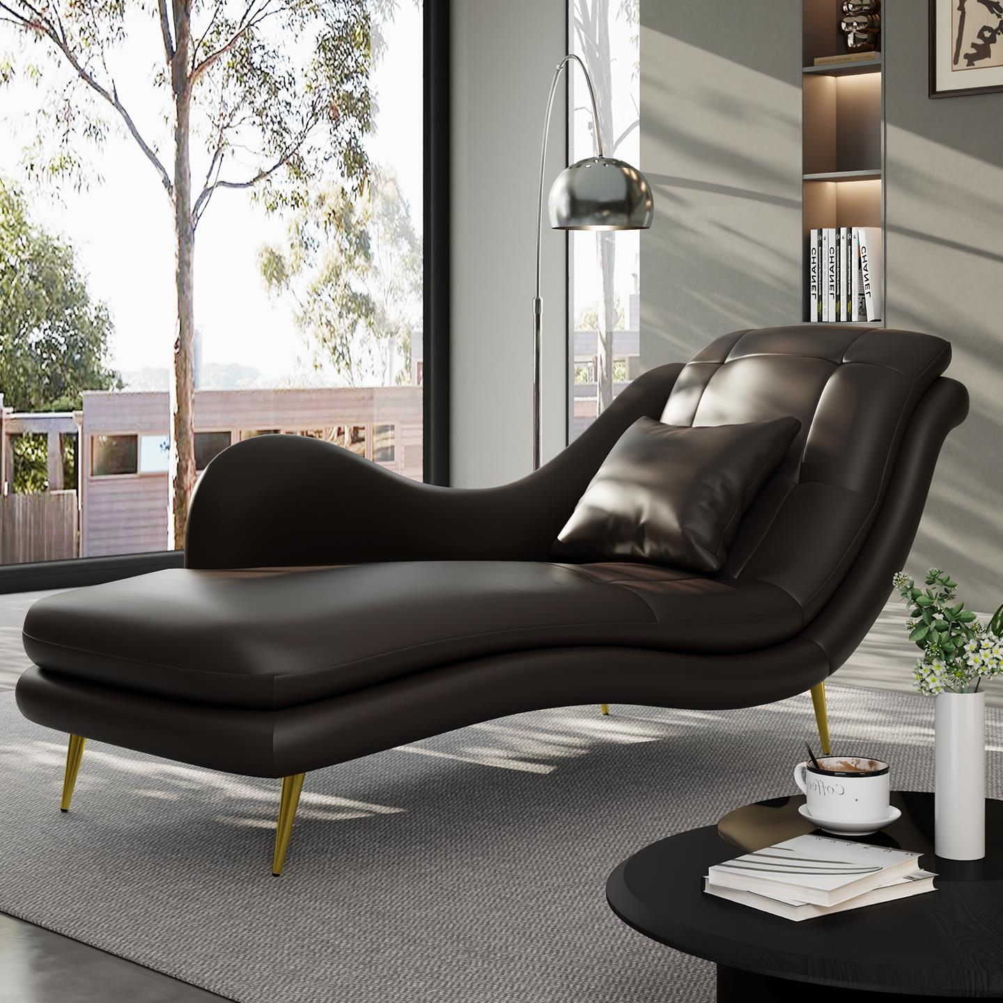 轻奢贵妃榻现代别墅客厅贵妃位沙发民宿弧形贵妃椅懒人躺椅沙发