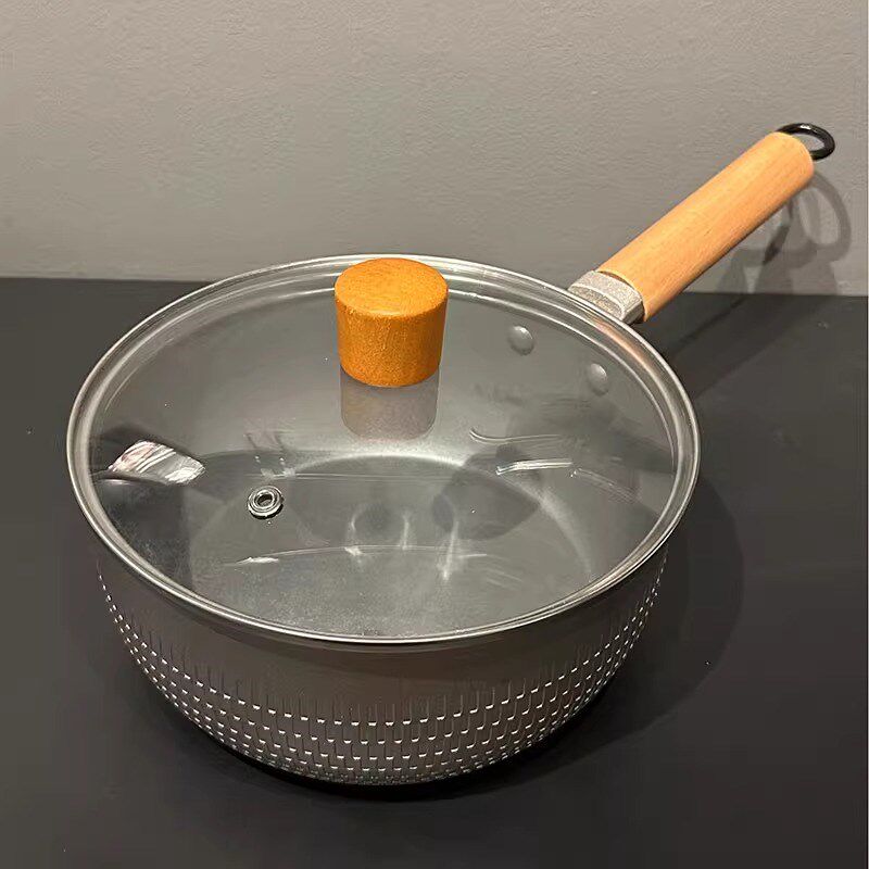 黑色雪平锅小炒锅24cm电磁炉燃气专用大号奶锅单柄汤锅不粘锅平底