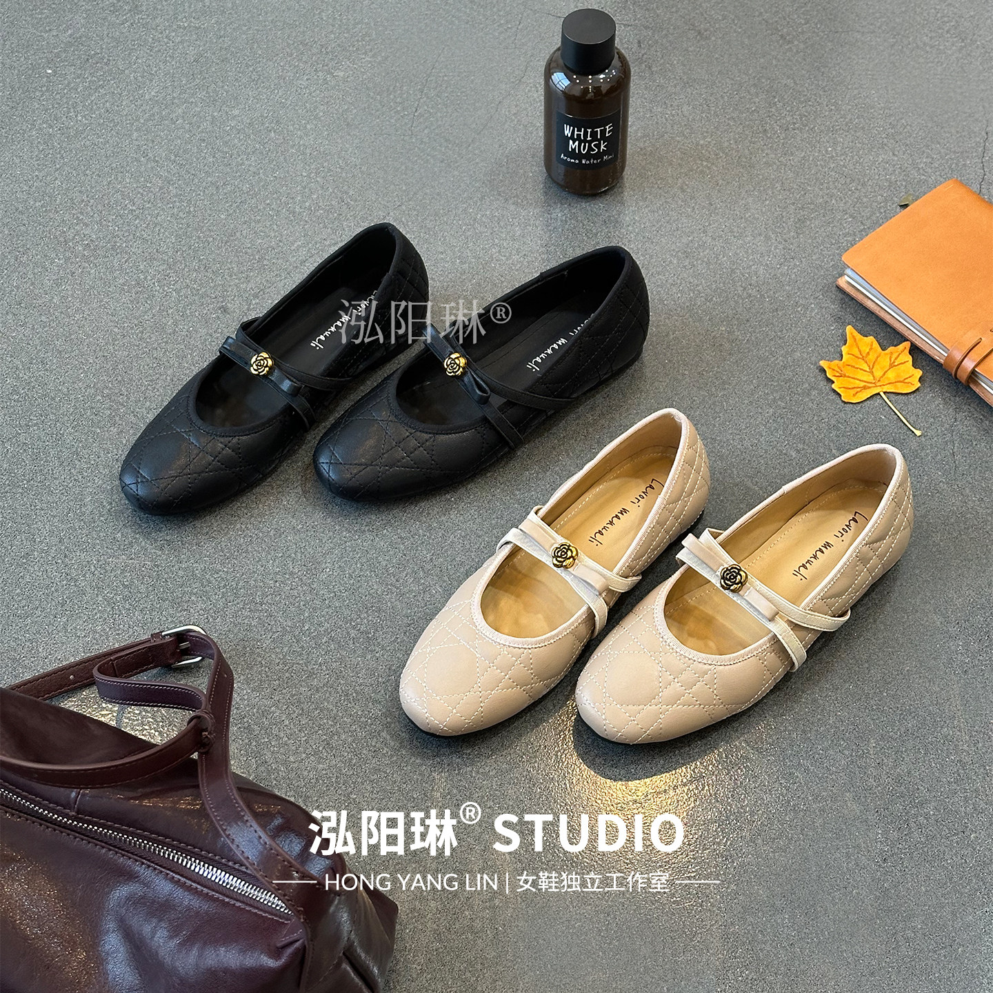 泓阳琳～黑色平底玛丽珍鞋女款小皮鞋2026春季新款山茶花软皮单鞋,女鞋,玛丽珍鞋,淘宝优惠券,粉丝福利购,淘宝优惠卷