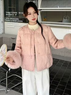 2026冬季新款时尚洋气国风款石墨烯云绒服女中老年妈妈装棉衣外套