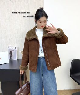 洋气翻领皮毛外套女中老年妈妈装 时尚 高贵优雅大气 新款 2025冬季