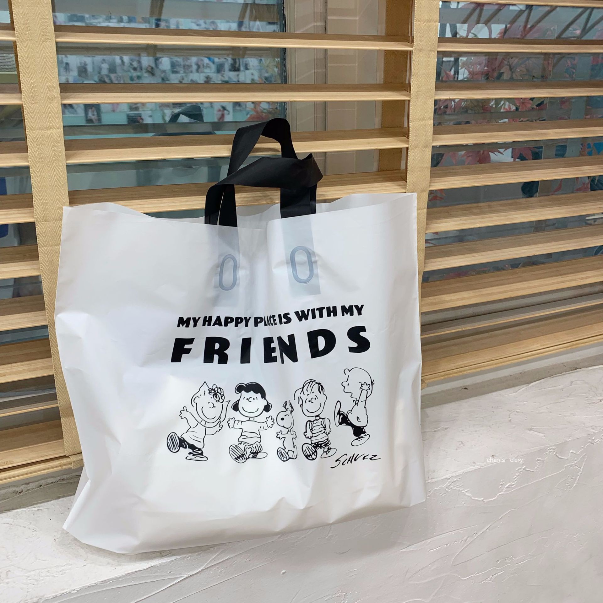 川司自制INS风韩网红白色手提袋