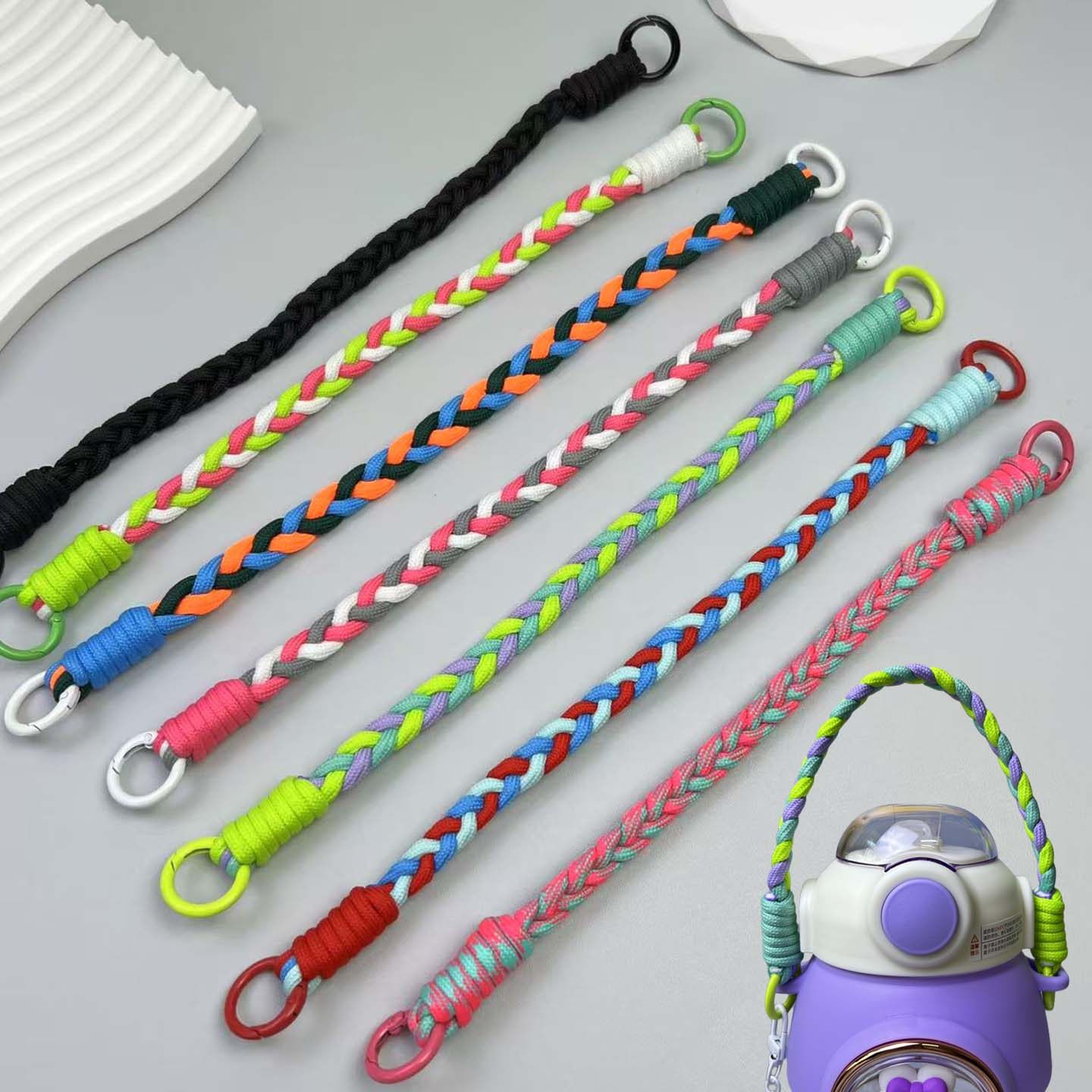 水杯保温杯手提式短款气球狗挂件水壶编织绳水瓶提绳手机杯套挂绳,餐饮具,杯套,淘宝优惠券,粉丝福利购,淘宝优惠卷