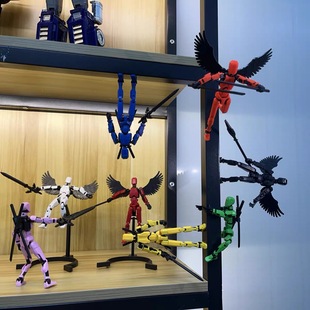 磁吸幸运13diy手办多关节可动人偶全套儿童拼装玩具模型摆件打印