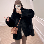 K54011 进口托卡直毛羊皮毛一体皮草外套 雪和冬日