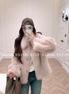 【WK】“伦敦雪季”进口托卡直毛羊皮毛一体皮草外套 K27201