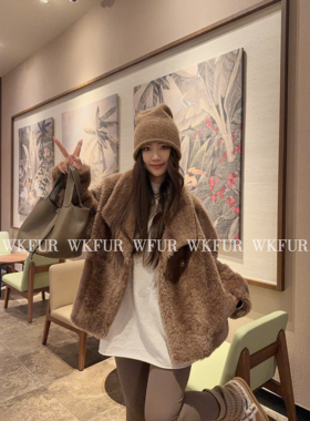 【WK】“摩尔庄园”西班牙进口LACON拉贡羊皮毛一体外套 K27183