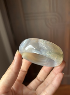 《冰清玉洁》冰飘水草玛瑙手镯阜新本地玛瑙手镯珠宝首饰镯子 53