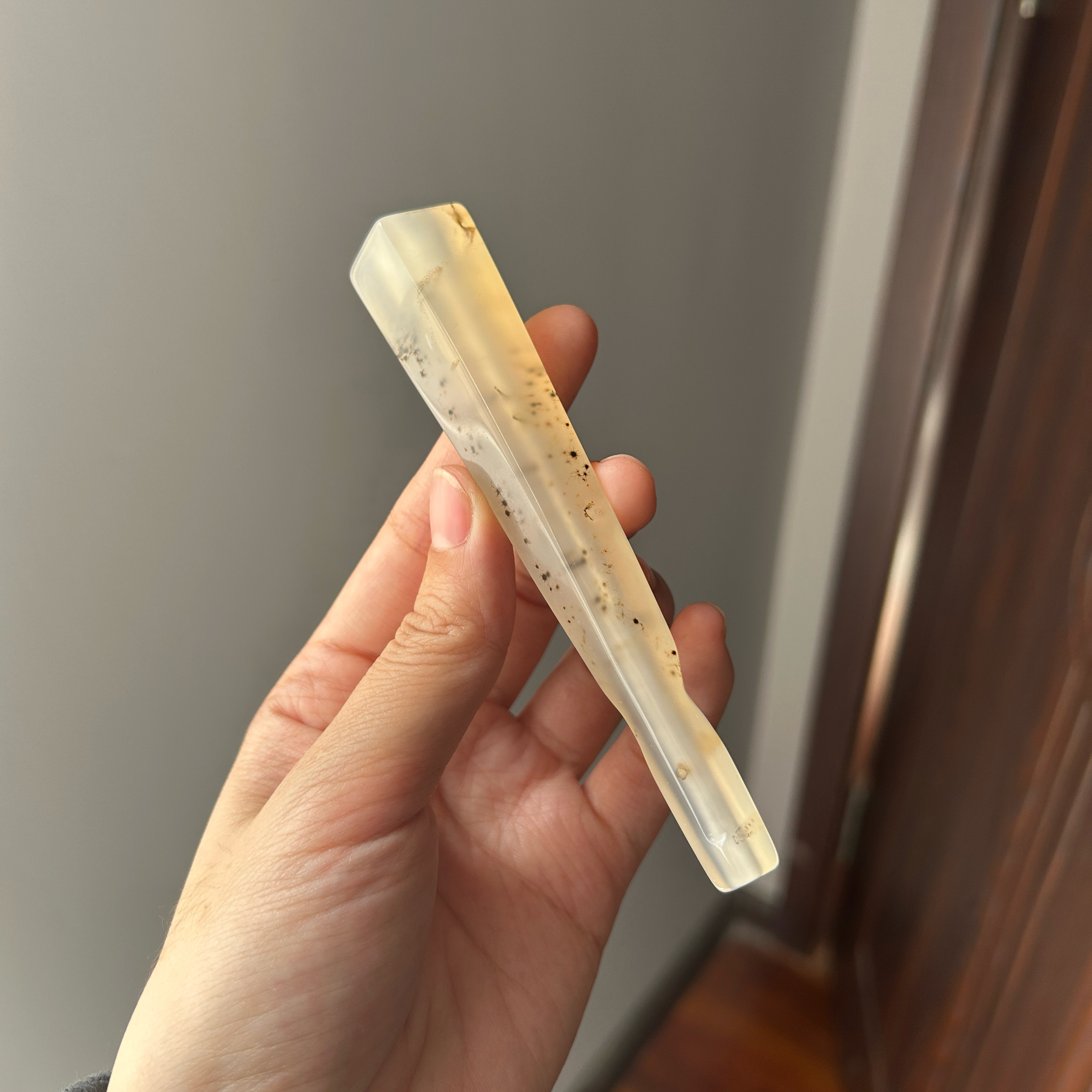 七日拂晓 Chiyoko 高品质 玛瑙烟嘴 （一物一图）白朱砂玉髓