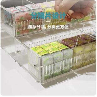 收纳盒亚克力任意分隔盒手账胶布陈列架文具店展示架透明放橡皮擦
