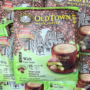 马来西亚进口白咖啡旧街场蔗糖味咖啡三合一速溶咖啡粉540g港版