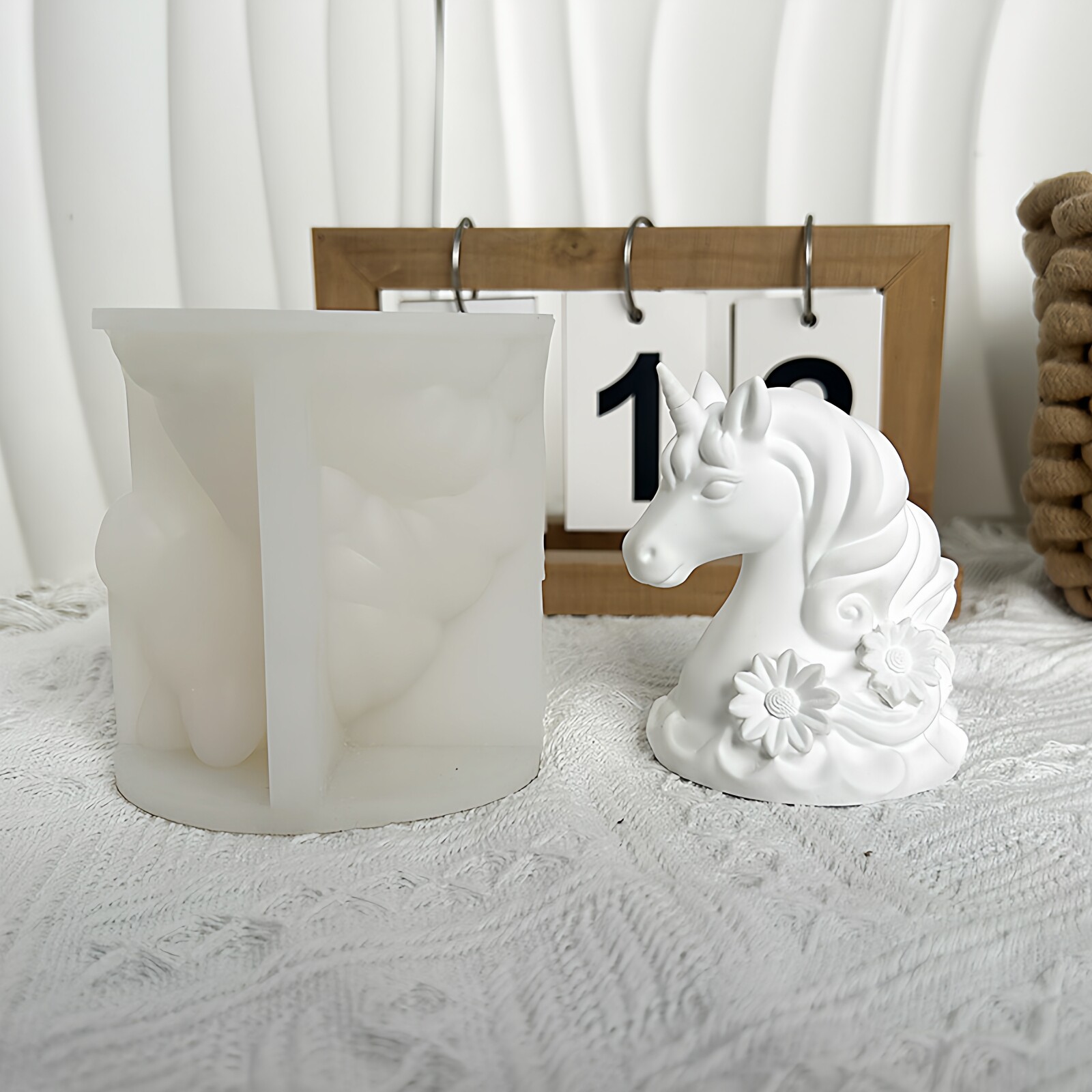 3D独角兽香薰蜡烛模具DIY彩烘焙模具
