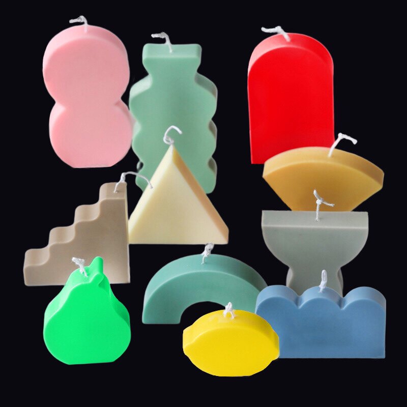 几何形状蜡烛硅胶模具ins简易风格多边形家居摆件香薰石膏diy材料