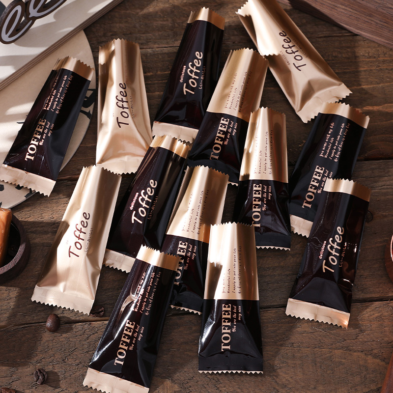 太妃糖加厚一次性包装袋奶酥牛轧糖海盐咖啡糖机封袋糖纸糖果袋