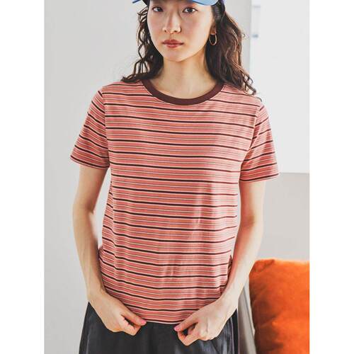 日系niko夏季新款经典百搭休闲高级感条纹棉质圆领短袖上衣T恤女