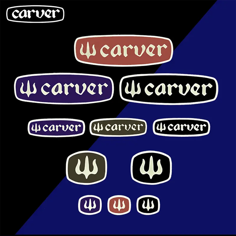 美国carver陆冲板logo滑板贴纸防水背面行李箱diy贴纸11张/包