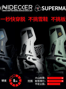 2425NIDECKER 单板超级快穿固定器SUPERMATIC 男女滑雪 一秒快穿