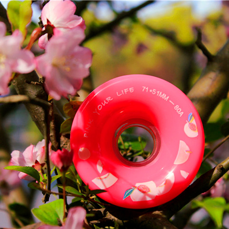 水果轮 果冻轮 71mm 51mm 80a 专业舞板轮 长板轮子