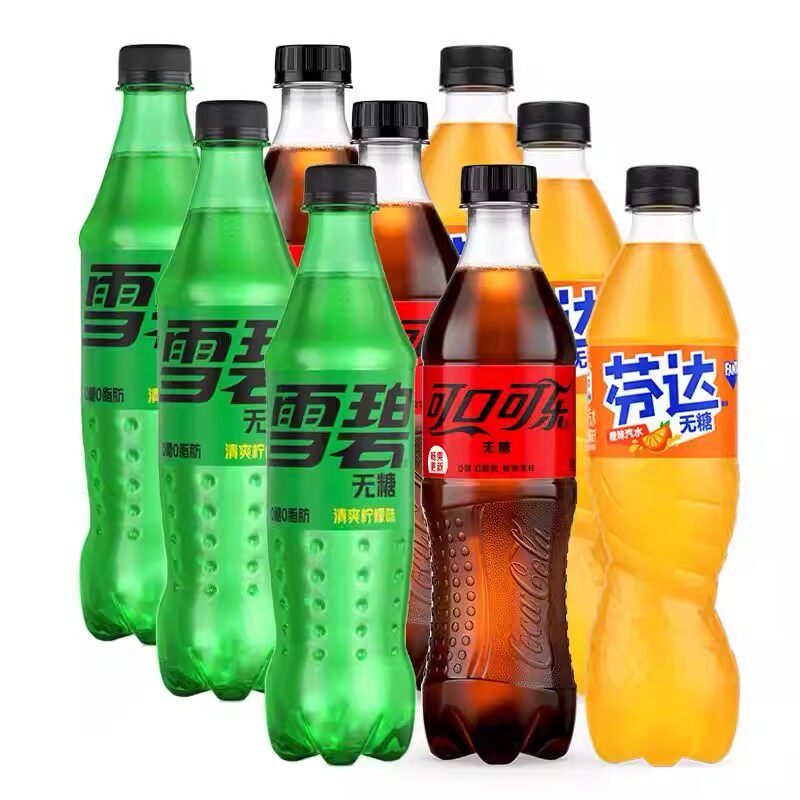 可口可乐零卡可乐雪碧芬达500ml多口味可混合碳酸饮料夏日清凉解