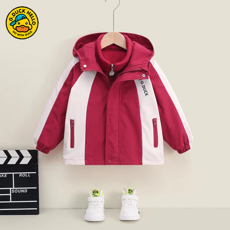 哈罗小黄鸭儿童冲锋衣夹棉外套男女童宝宝春秋款中小童短款薄外套,童装/婴儿装/亲子装,普通外套,淘宝优惠券,粉丝福利购,淘宝优惠卷