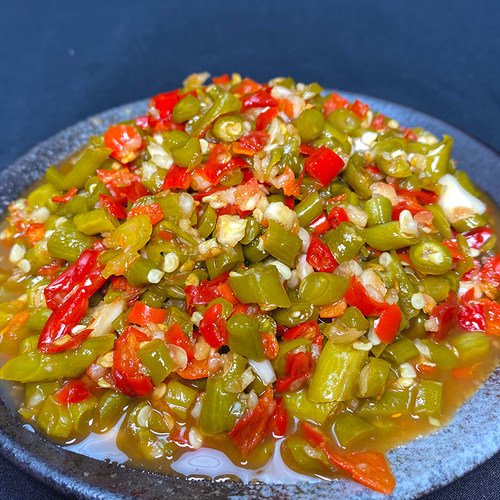 竹乡飘飘酸豆角剁椒辣椒酱下饭菜