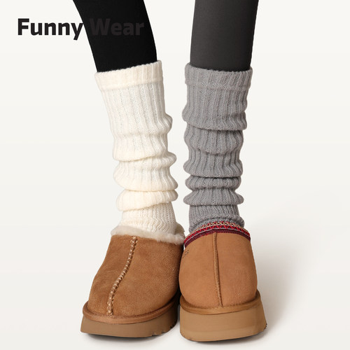 灰色袜套女春秋堆堆袜y2k腿套