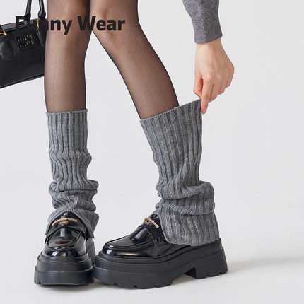 针织堆堆袜套袜子女秋冬季小腿袜开叉显瘦腿套y2k秋冬保暖长袜子