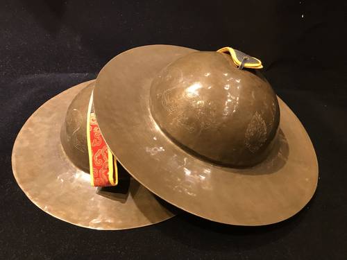 智悲佛缘 尼泊尔铜钹密宗法器大镲 小镲铜镲铜铙 铙钹直径43厘米