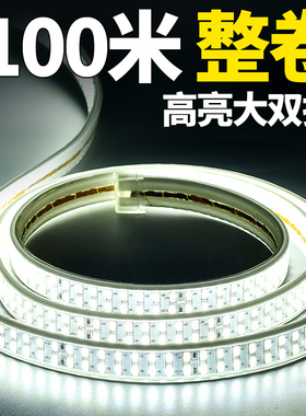 整卷灯带led灯条户外超亮防水室外庭院白色外墙亮化发光COB线条灯