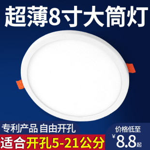 16开孔20cm21公分 led筒灯8寸24w天花灯12瓦17嵌入式 15超薄18孔19