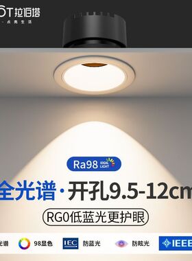 嵌入式防眩射灯led天花灯筒灯无主灯客厅吊顶开孔9.5/10/11/12CM