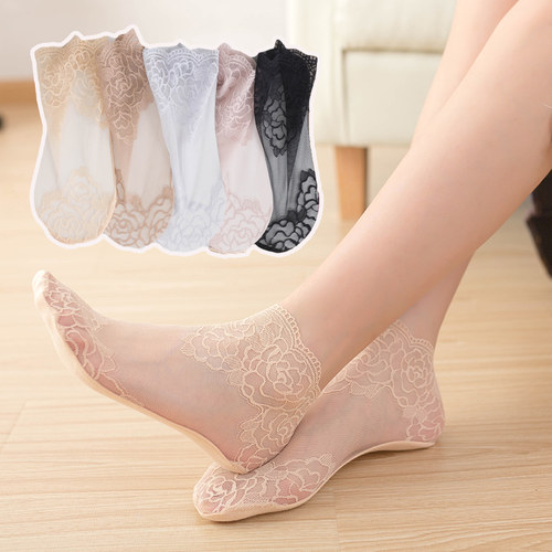 短袜夏季超薄网眼蕾丝袜